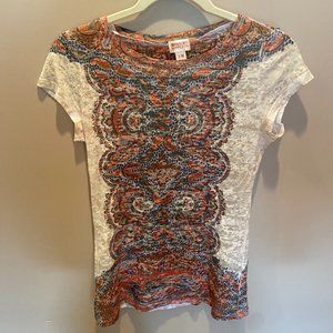 Printed tissue tshirt size M